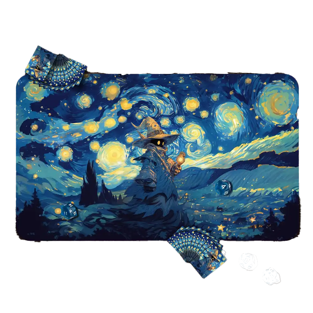 FF inspired Van Gough art style mtg playmat