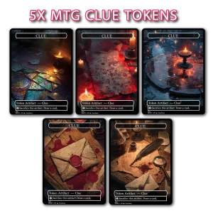 mtg clue token with Gothic Fantasy Art Style